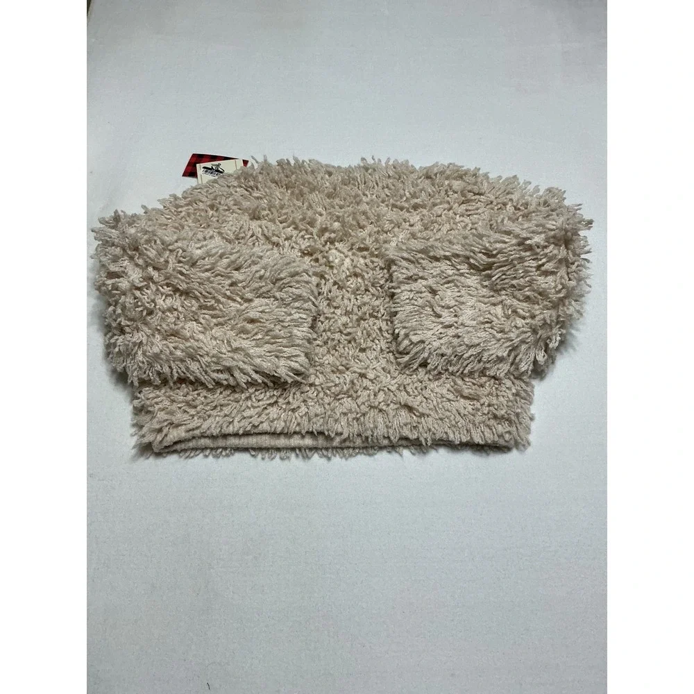 Woolrich x Target Womens Small Shaggy Sweater Cream Fuzzy Cropped NWT $50